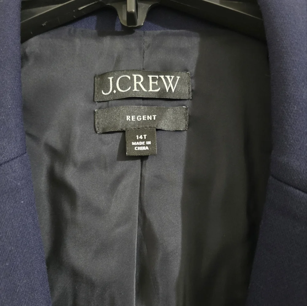 NWOT J. Crew Women Navy Regent Jacket Size 14T - Picture 8 of 9
